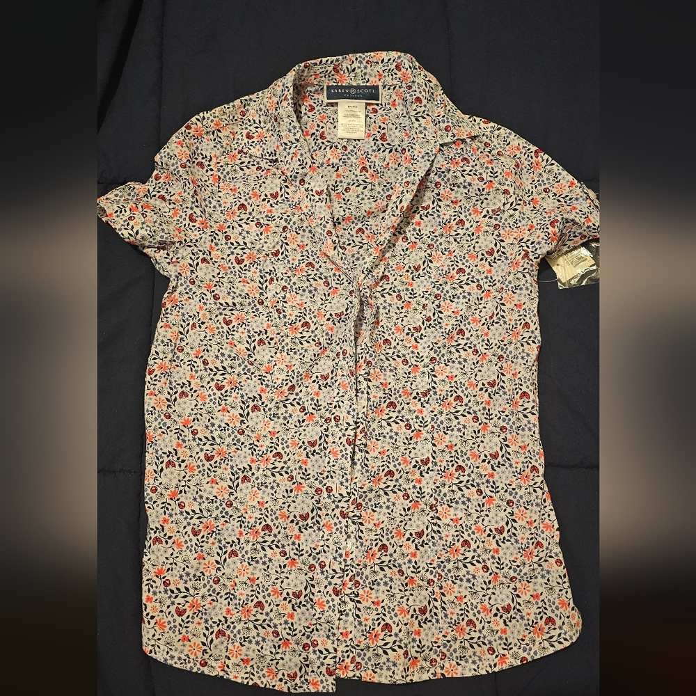 Karen Scott Women's Floral Shirt